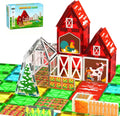 Magnetic Tiles Farm Animal Toys 66P - Build 4-Seasons Farm Scene, Farm Magnetic Blocks for Kids Ages 3-5 4-8 Boys Girls, STEM Magnet Toys for Classroom Indoor Outdoor, Kids Gift for Birthday Christmas